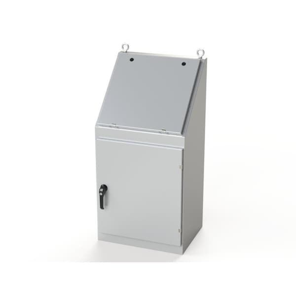 3 Point Latch with Padlock/Keylock Handle Electrical Enclosures, 48 in H, 18 in D, 24 in W